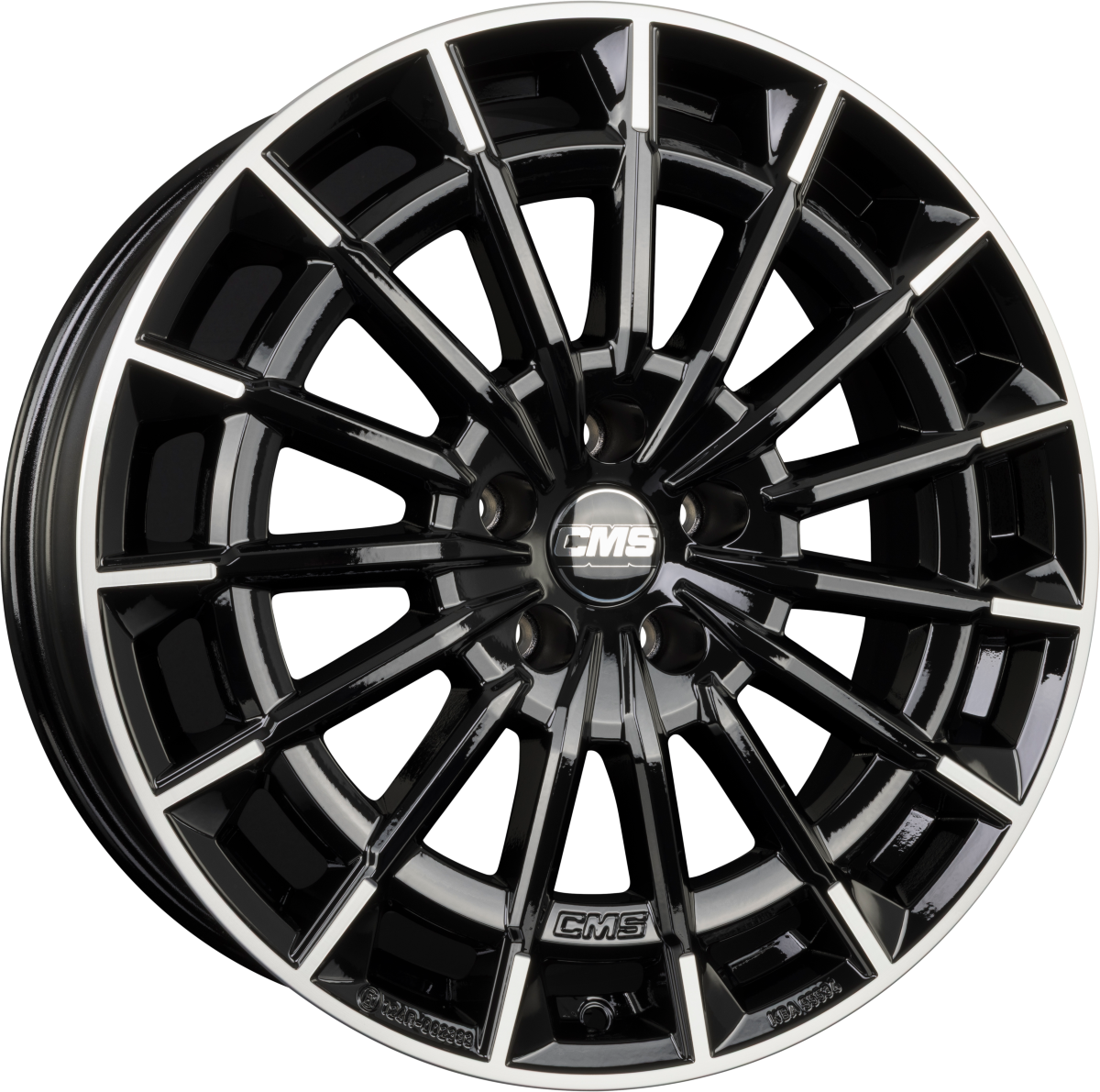 CMS C38 part diamond black gloss Alufelge 9x19 Zoll ET58.1 LK 5x112 ML66.5 – Bild 2