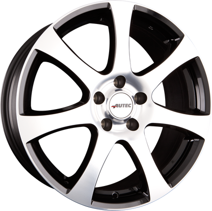 Autec Zenit Schwarz Poliert Alufelge 7x17 Zoll ET46 LK 5x112 ML70 – Bild 2
