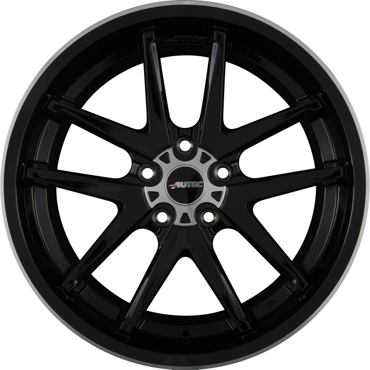 Autec Contest (C) Schwarz Poliert Alufelge 8.5x18 Zoll ET40 LK 5x114.3 ML70