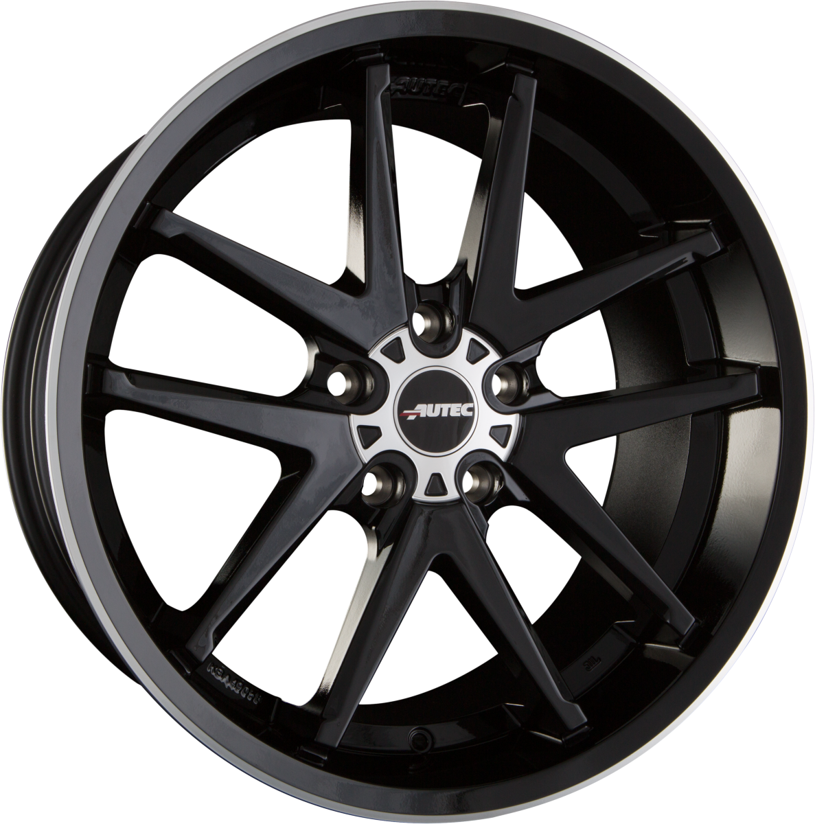 Autec Contest (C) Schwarz Poliert Alufelge 8.5x18 Zoll ET40 LK 5x114.3 ML70 – Bild 2