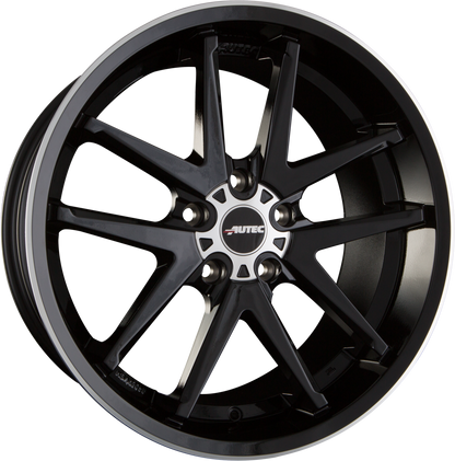 Autec Contest (C) Schwarz Poliert Alufelge 8.5x18 Zoll ET40 LK 5x114.3 ML70 – Bild 2