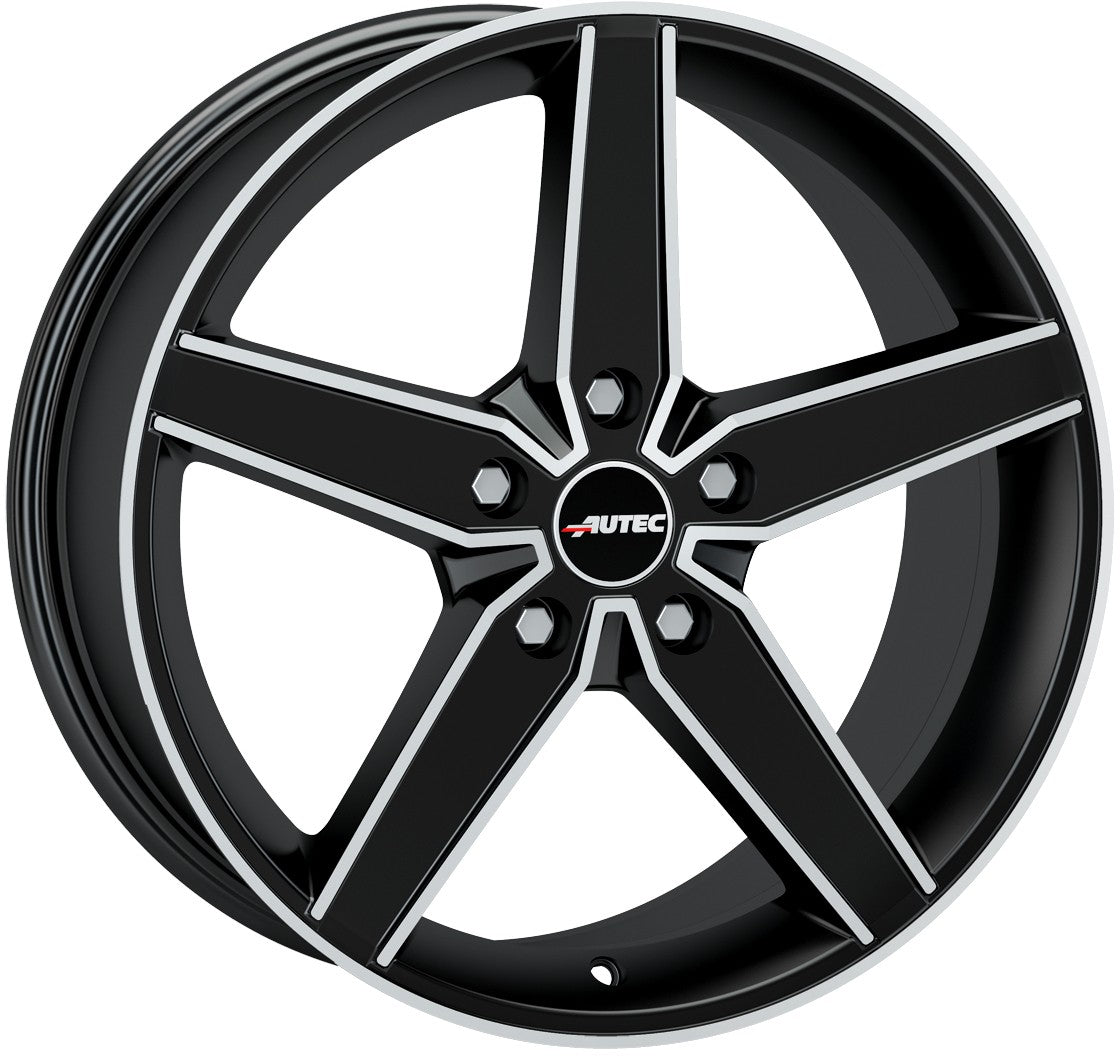 Autec Typ D - Delano schwarz matt poliert 8x18 ET35 - LK5/112 ML70