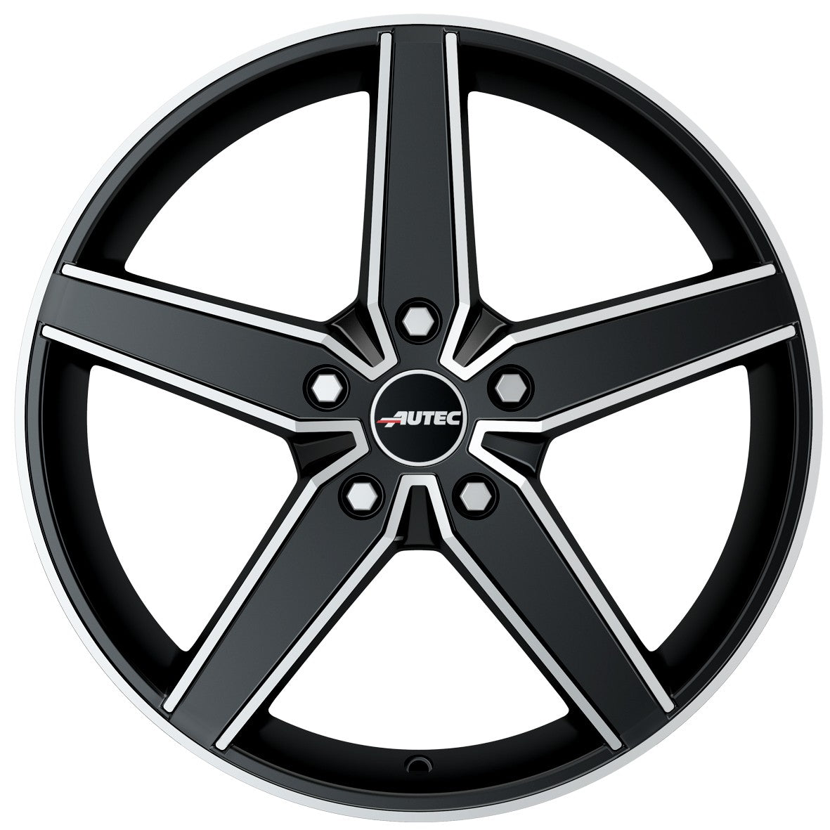 Autec Typ D - Delano schwarz matt poliert 8x18 ET45 - LK5/112 ML70