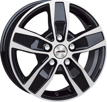 Autec Typ Q - Quantro 5-Loch schwarz poliert 6x15 ET60 - LK5/130 ML84.1