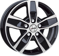 Autec Typ Q - Quantro 5-Loch schwarz poliert 6.5x16 ET60 - LK5/160 ML65.1