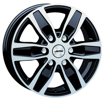 Autec Typ Q - Quantro 6-Loch schwarz poliert 6.5x16 ET62 - LK6/130 ML84.1