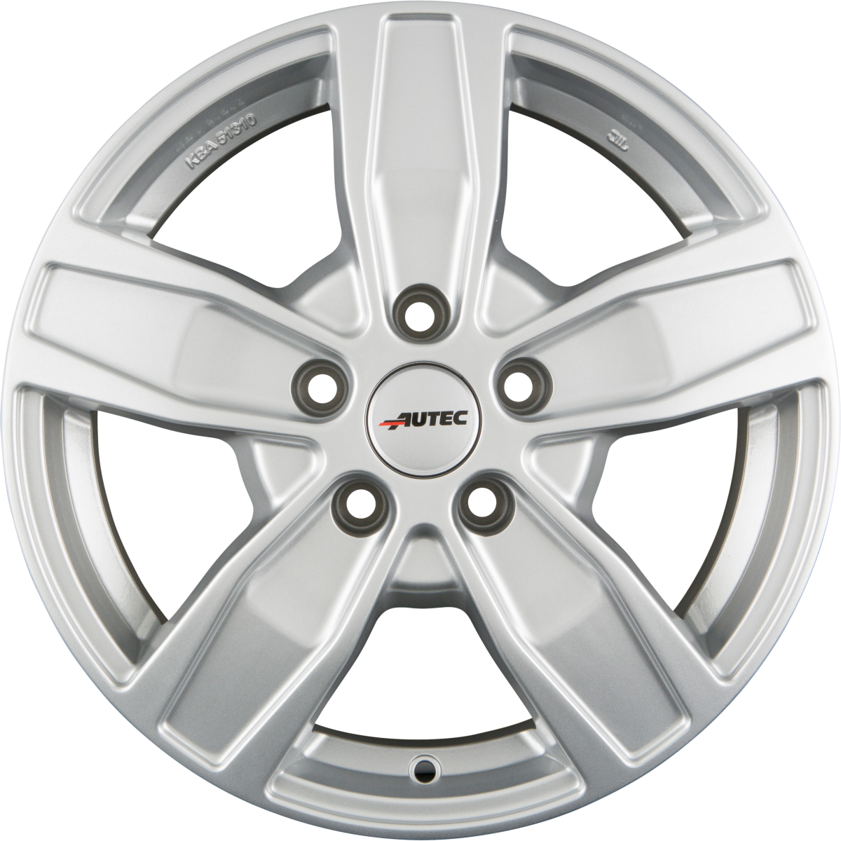 Autec Typ Q - Quantro 5-Loch brillantsilber Alufelge 7x17 Zoll ET51 LK 5x112 ML66.5 – Bild 4