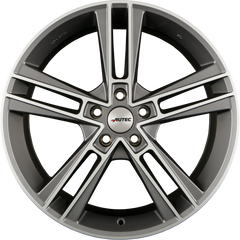 Autec Rias (R) Titansilber Matt Poliert Alufelge 8.5x19 Zoll ET38 LK 5x120 ML72.6