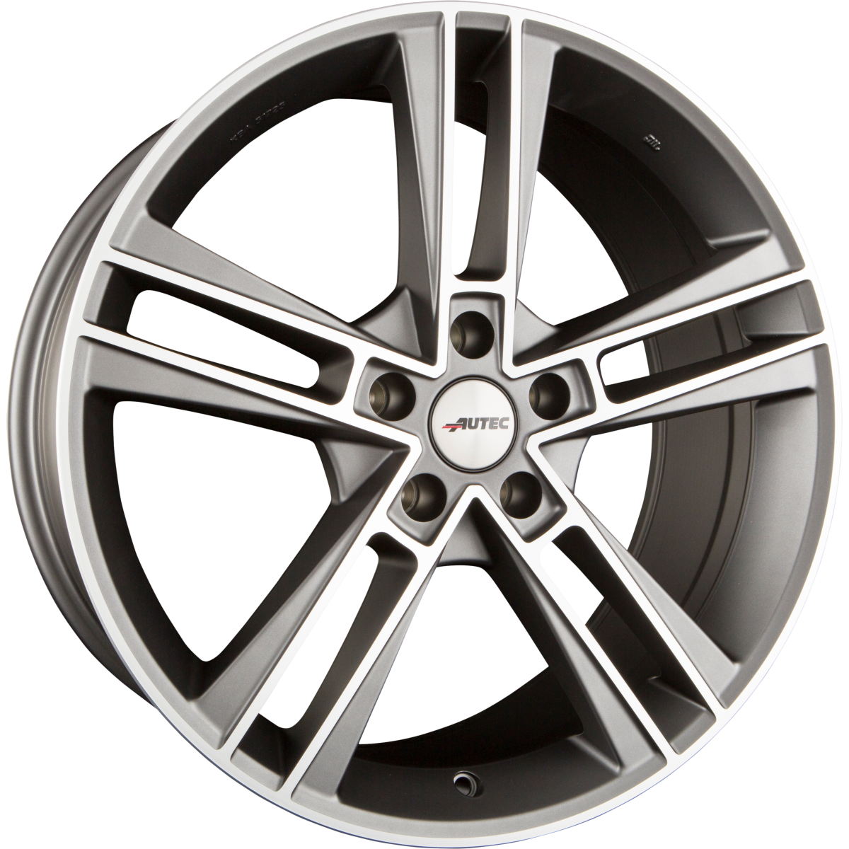 Autec Rias (R) Titansilber Matt Poliert Alufelge 8.5x19 Zoll ET38 LK 5x120 ML72.6 – Bild 2