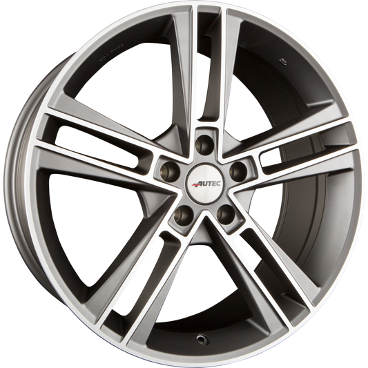 Autec Rias (R) Titansilber Matt Poliert Alufelge 8.5x19 Zoll ET40 LK 5x112 ML70 – Bild 2