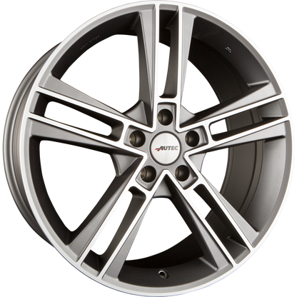 Autec Rias (R) Titansilber Matt Poliert Alufelge 8.5x19 Zoll ET40 LK 5x112 ML70 – Bild 2