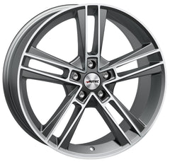 Autec Typ R - Rias titansilber matt poliert Alufelge 8.5x20 Zoll ET40 LK 5x112 ML70