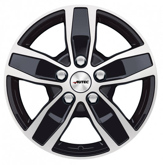 Autec Typ Q - Quantro 5-Loch schwarz poliert 7.5x18 ET66 - LK5/118 ML71.1