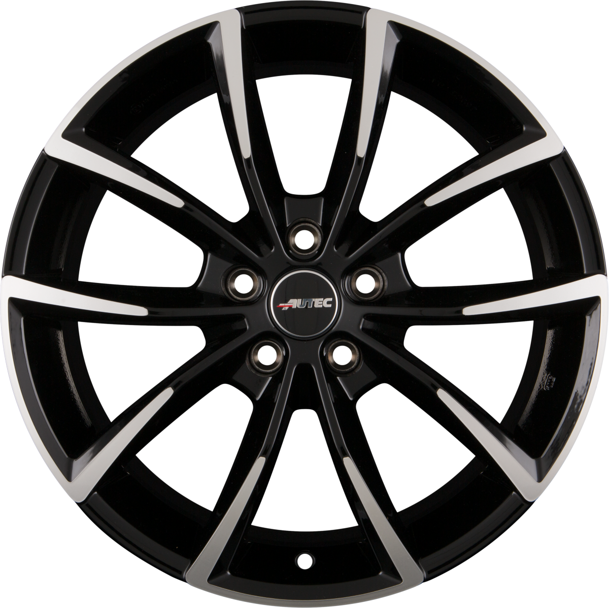 Autec Typ AS - Astana schwarz poliert Alufelge 7x17 Zoll ET50 LK 5x114.3 ML67.1 – Bild 6
