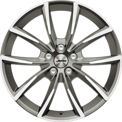 Autec Typ AS - Astana titansilber poliert 8x18 ET48 - LK5/114.3 ML66.1