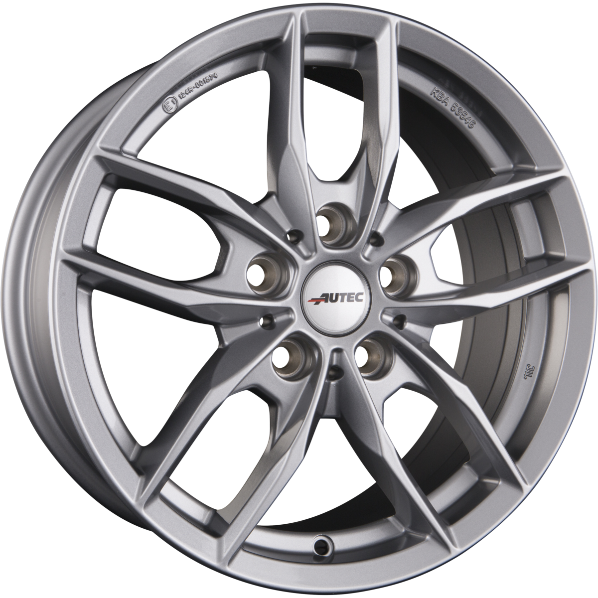 Autec Typ BV - Bavaris brillantsilber lackiert Alufelge 6.5x16 Zoll ET54 LK 5x112 ML66.6 – Bild 4