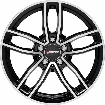 Autec Typ MC - Mercador schwarz poliert 7.5x17 ET42 - LK5/112 ML66.5