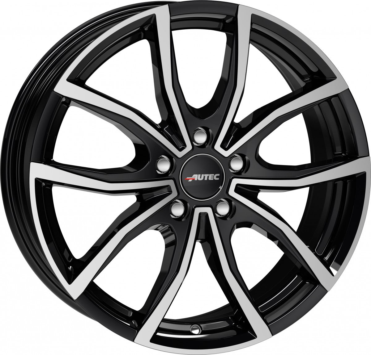 Autec Typ VD - Vidra schwarz poliert 6.5x16 ET40 - LK5/114.3 ML66.1