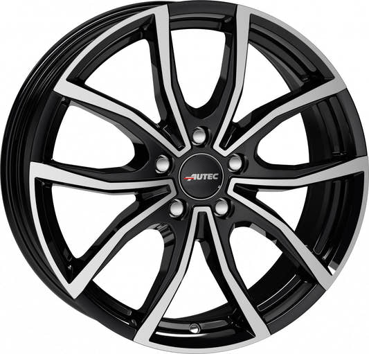 Autec Typ VD - Vidra schwarz poliert 6.5x17 ET39 - LK5/100 ML57.1