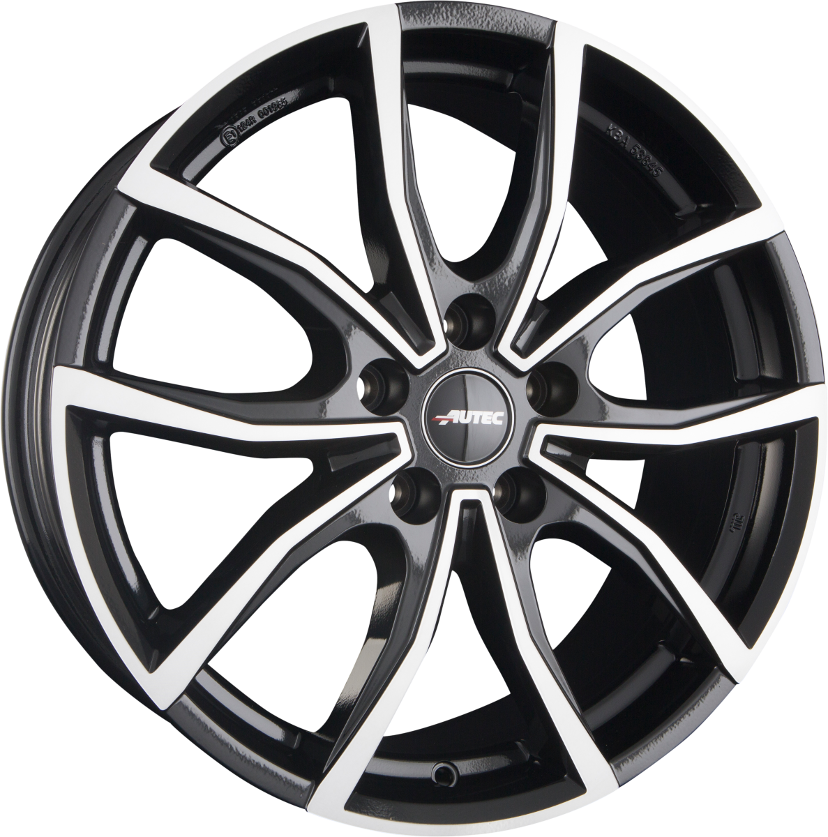 Autec Typ VD - Vidra schwarz poliert Alufelge 7x18 Zoll ET47.5 LK 5x108 ML63.3 – Bild 4