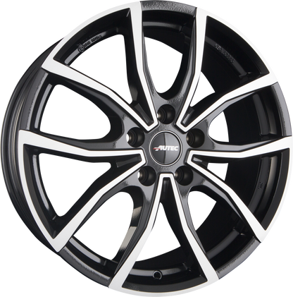 Autec Typ VD - Vidra schwarz poliert Alufelge 7x18 Zoll ET47.5 LK 5x108 ML63.3 – Bild 4