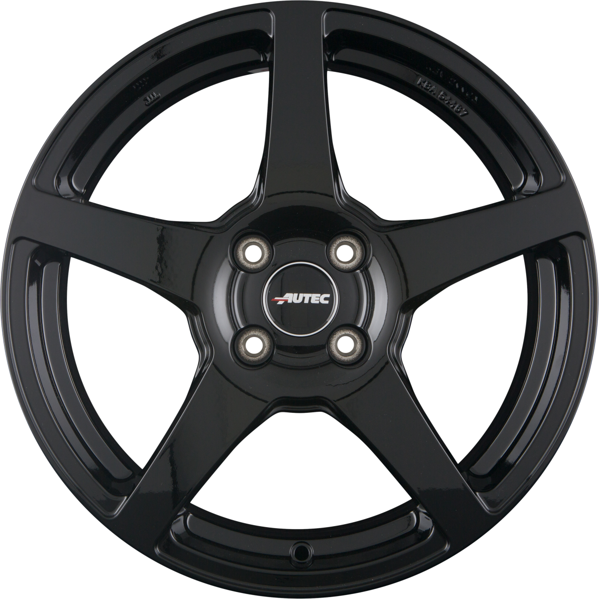 Autec Typ VL - Valea schwarz Alufelge 7x17 Zoll ET45 LK 5x112 ML57.1 – Bild 3