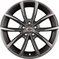 Autec Astana (AS) Titansilber Poliert Alufelge 8x19 Zoll ET45 LK 5x112 ML57.05