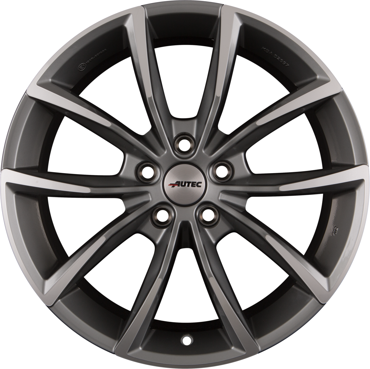 Autec Astana (AS) Titansilber Poliert Alufelge 8x19 Zoll ET45 LK 5x112 ML57.05