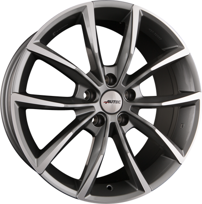 Autec Astana (AS) Titansilber Poliert Alufelge 8x19 Zoll ET45 LK 5x112 ML57.05 – Bild 2