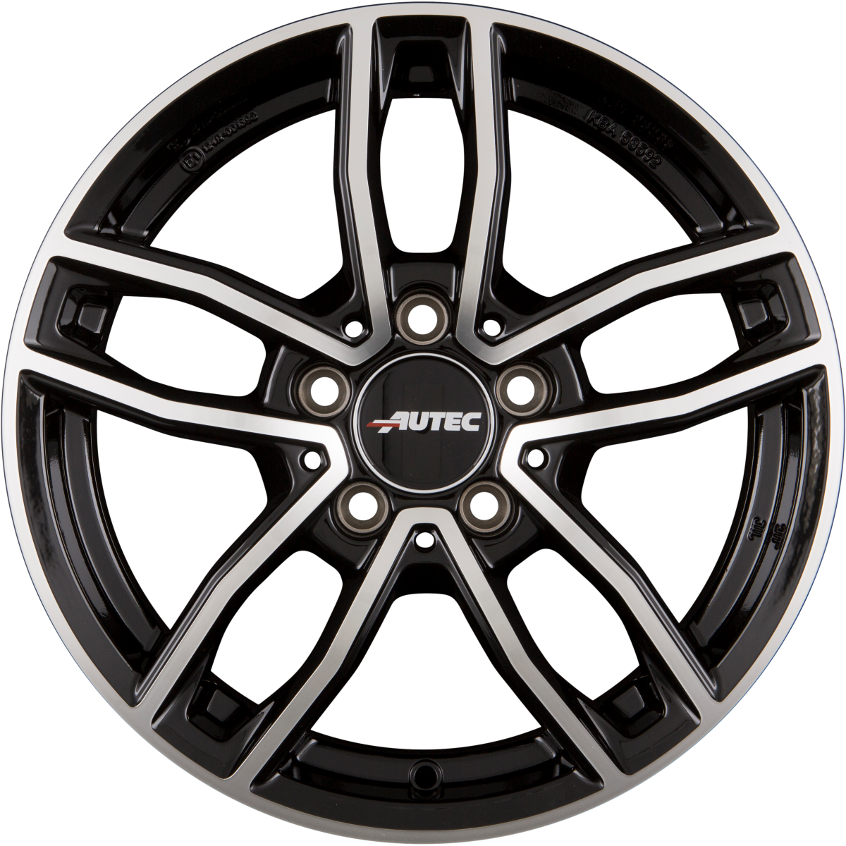 Autec Typ MC - Mercador schwarz poliert Alufelge 8x19 Zoll ET32.5 LK 5x112 ML66.5 – Bild 4
