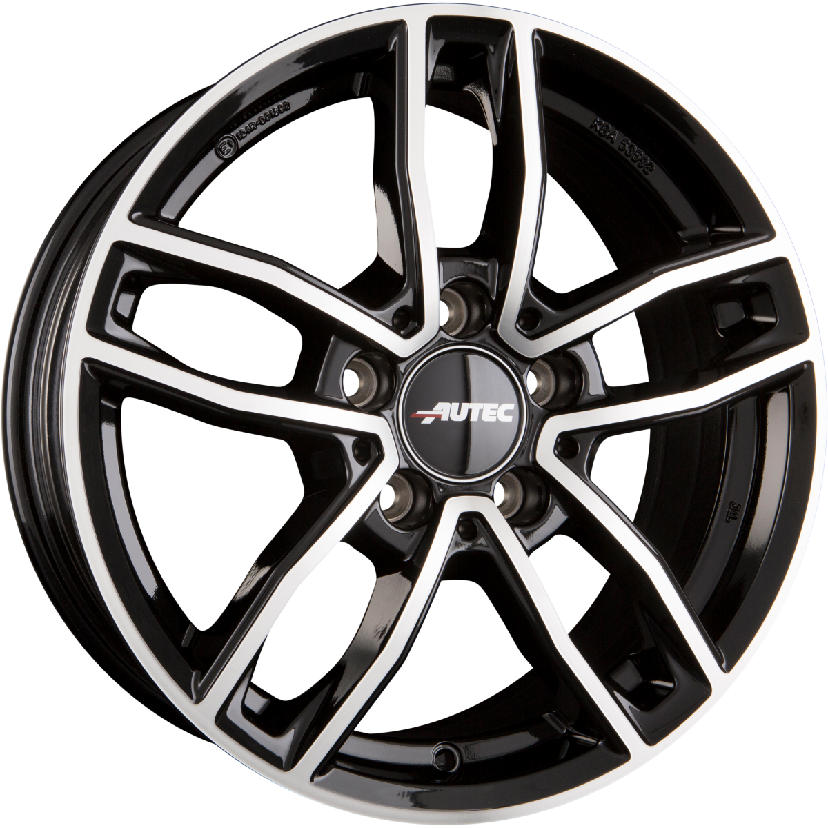 Autec Typ MC - Mercador schwarz poliert Alufelge 8x19 Zoll ET32.5 LK 5x112 ML66.5 – Bild 5