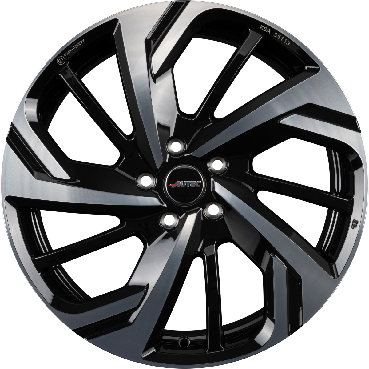 Autec Typ RX - Rixon schwarz poliert Alufelge 7x18 Zoll ET47.5 LK 5x108 ML63.3 – Bild 4
