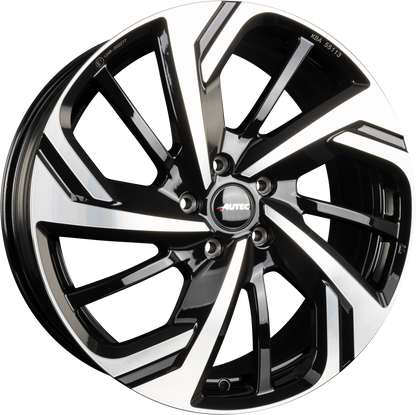 Autec Typ RX - Rixon schwarz poliert Alufelge 7x18 Zoll ET47.5 LK 5x108 ML63.3 – Bild 5