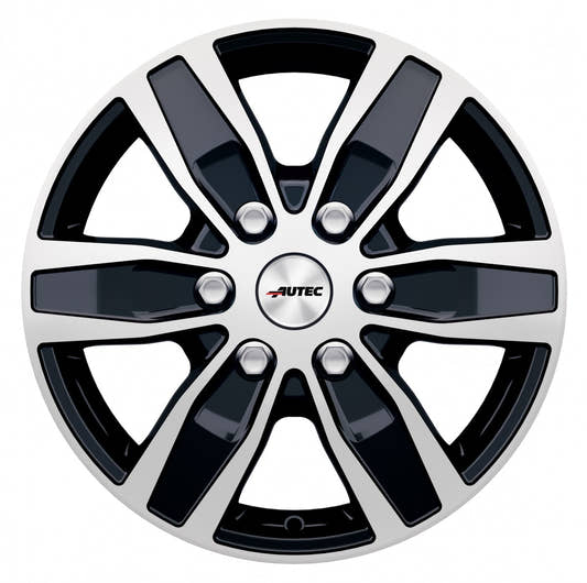 Autec Typ Q - Quantro 6-Loch schwarz poliert 6.5x16 ET50 - LK6/120 ML74.6