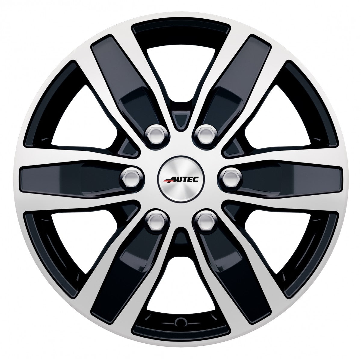 Autec Typ Q - Quantro 6-Loch schwarz poliert 6.5x16 ET50 - LK6/120 ML74.6