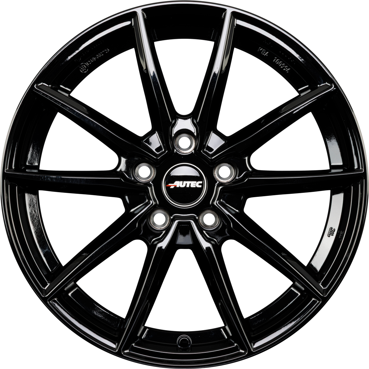Autec Typ SK - Skara schwarz Alufelge 7x17 Zoll ET44.5 LK 5x112 ML66.5 – Bild 4