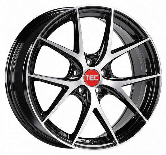 TEC Speedwheels GT6 EVO black-polished Alufelge 8x18 Zoll ET45 LK 5x114.3 ML72.5