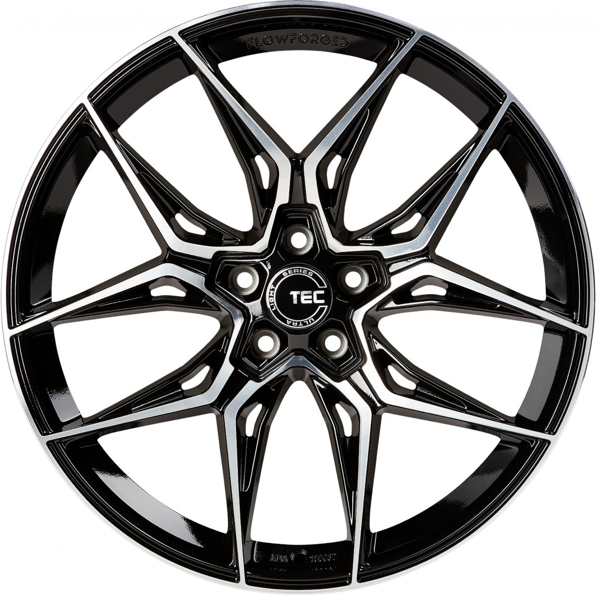 TEC Speedwheels GT9 schwarz-glanz-frontpoliert Alufelge 8x19 Zoll ET35 LK 5x112 ML66.6 – Bild 2