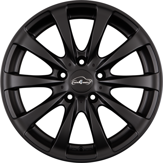 COM 4 Racy Black Schwarzmatt Alufelge 9x19 Zoll ET18 LK 5x120 ML72.6