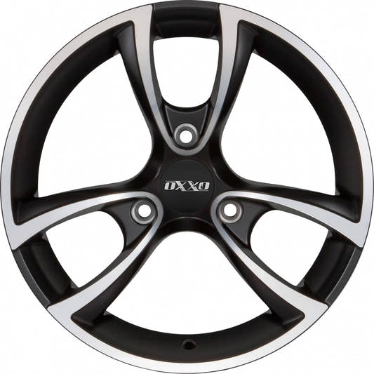 Oxxo Trias matt black / polished Alufelge 5x15 Zoll ET20 LK 3x112 ML57.1 – Bild 2