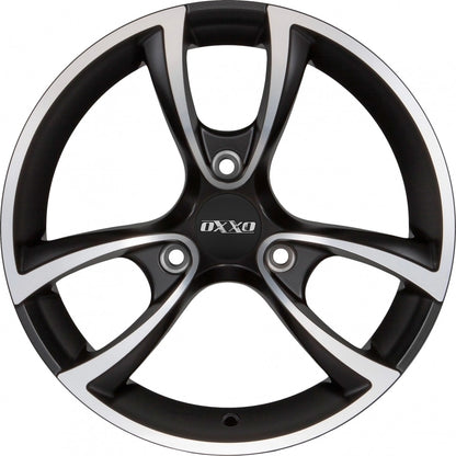 Oxxo Trias matt black / polished Alufelge 5x15 Zoll ET20 LK 3x112 ML57.1 – Bild 2