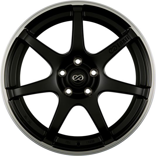 Enkei Izumo Matt Black / Polished Lip & Millings Alufelge 8.5x20 Zoll ET30 LK 5x112 ML66.6