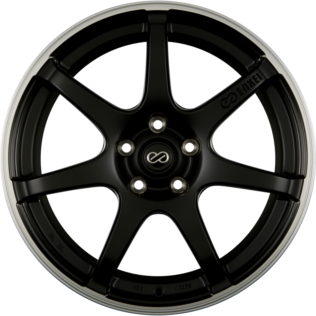 Enkei Izumo Matt Black / Polished Lip & Millings Alufelge 8.5x20 Zoll ET30 LK 5x112 ML66.6