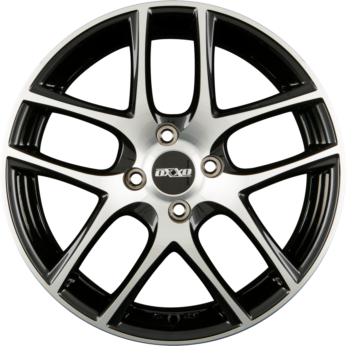Oxxo Vapor (RG12) POLISHED - Black Polished Alufelge 7.5x18 Zoll ET38 LK 5x100 ML63.4