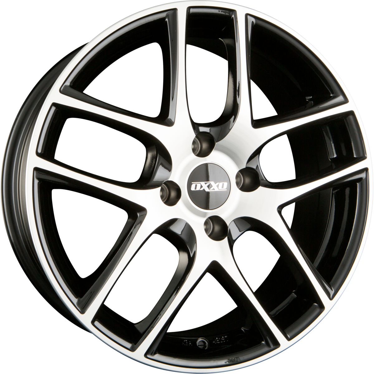 Oxxo Vapor (RG12) POLISHED - Black Polished Alufelge 7.5x18 Zoll ET38 LK 5x100 ML63.4 – Bild 2