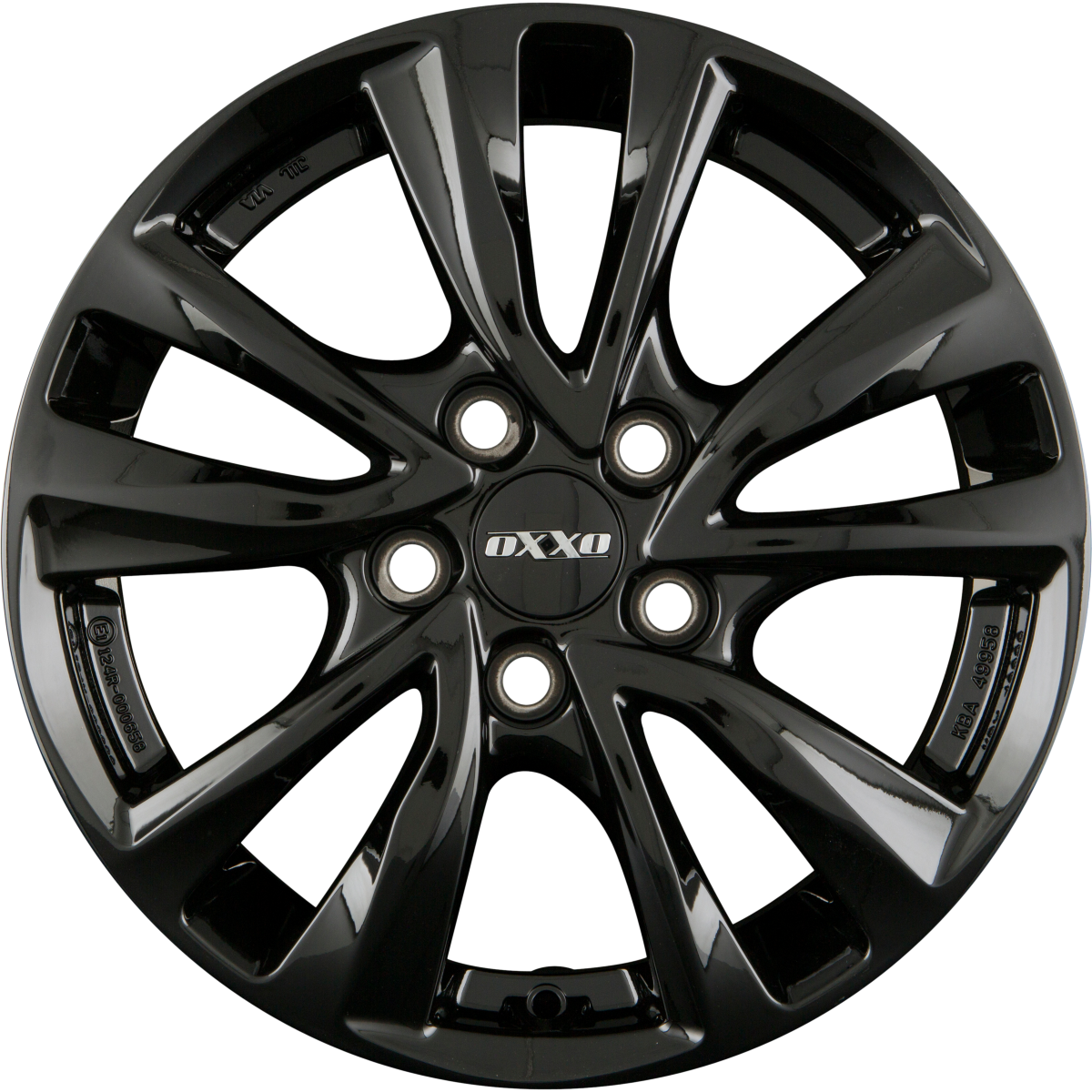 Oxxo Oberon 5 (OX8) BLACK - Black Alufelge 7x17 Zoll ET50 LK 5x108 ML63.4