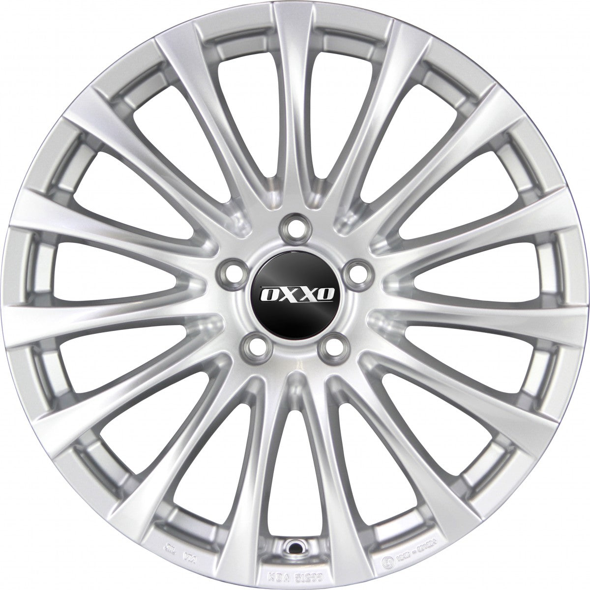 Oxxo Elan silver Alufelge 8x18 Zoll ET43 LK 5x112 ML66.6 – Bild 2