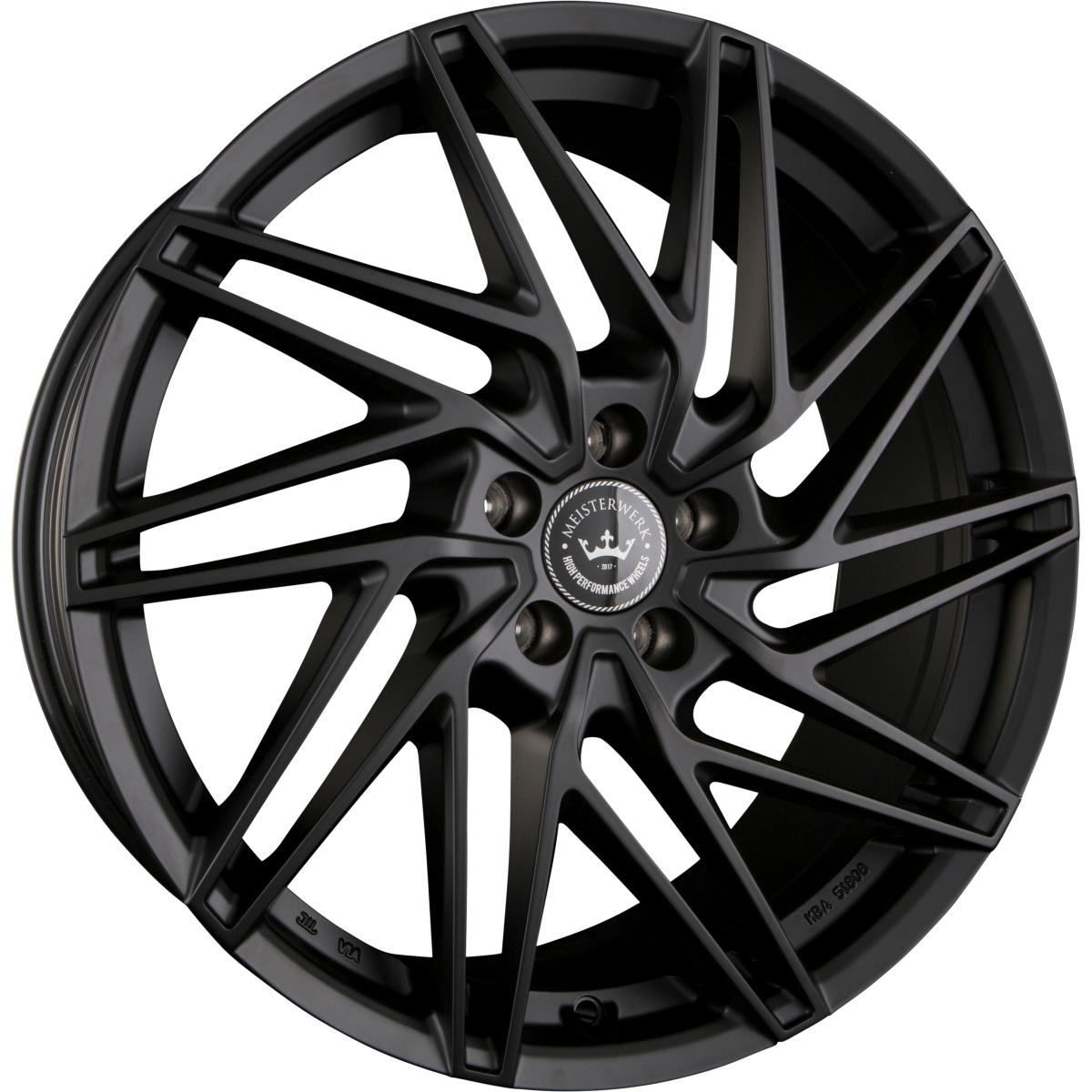 Meisterwerk MW01 Matt Black (MB) Alufelge 8.5x19 Zoll ET45 LK 5x112 ML66.6 – Bild 2