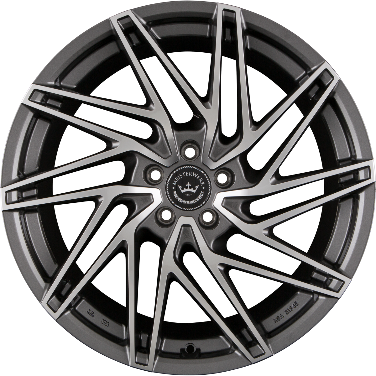 Meisterwerk MW01 Gunmetal Polished (GMFP) Alufelge 8x18 Zoll ET40 LK 5x114.3 ML72.6