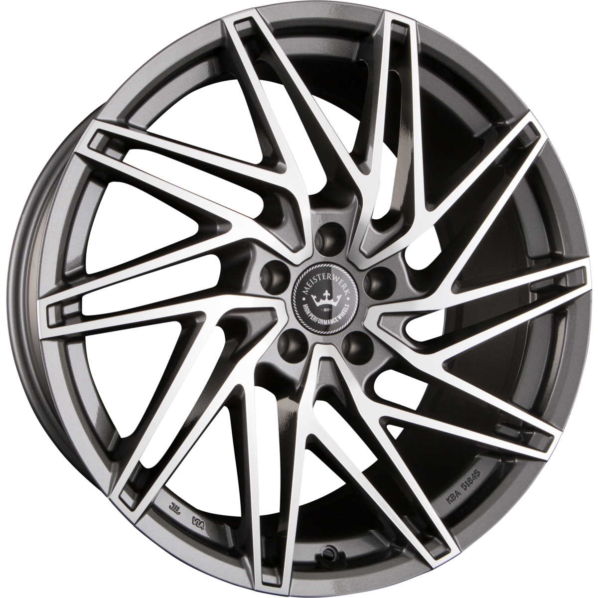 Meisterwerk MW01 Gunmetal Polished (GMFP) Alufelge 8x18 Zoll ET40 LK 5x114.3 ML72.6 – Bild 2